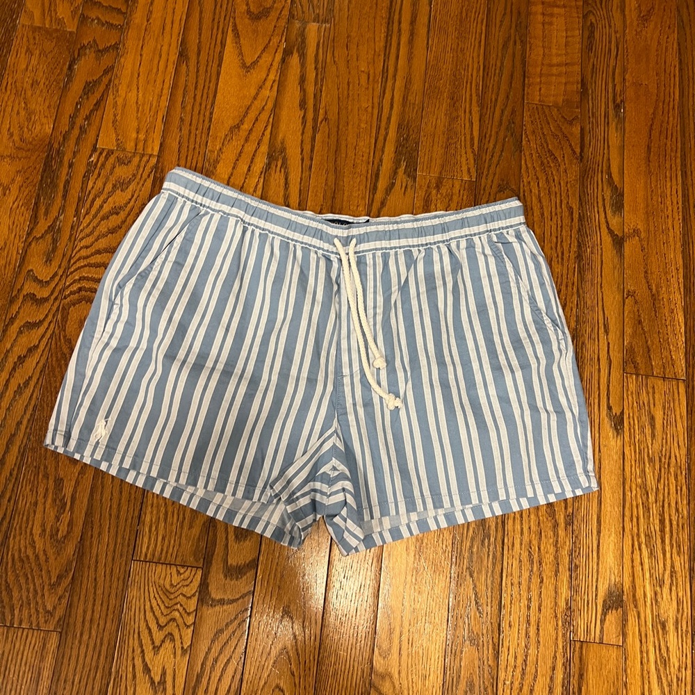New Polo Ralph Lauren Drawstring Striped Cotton Shorts